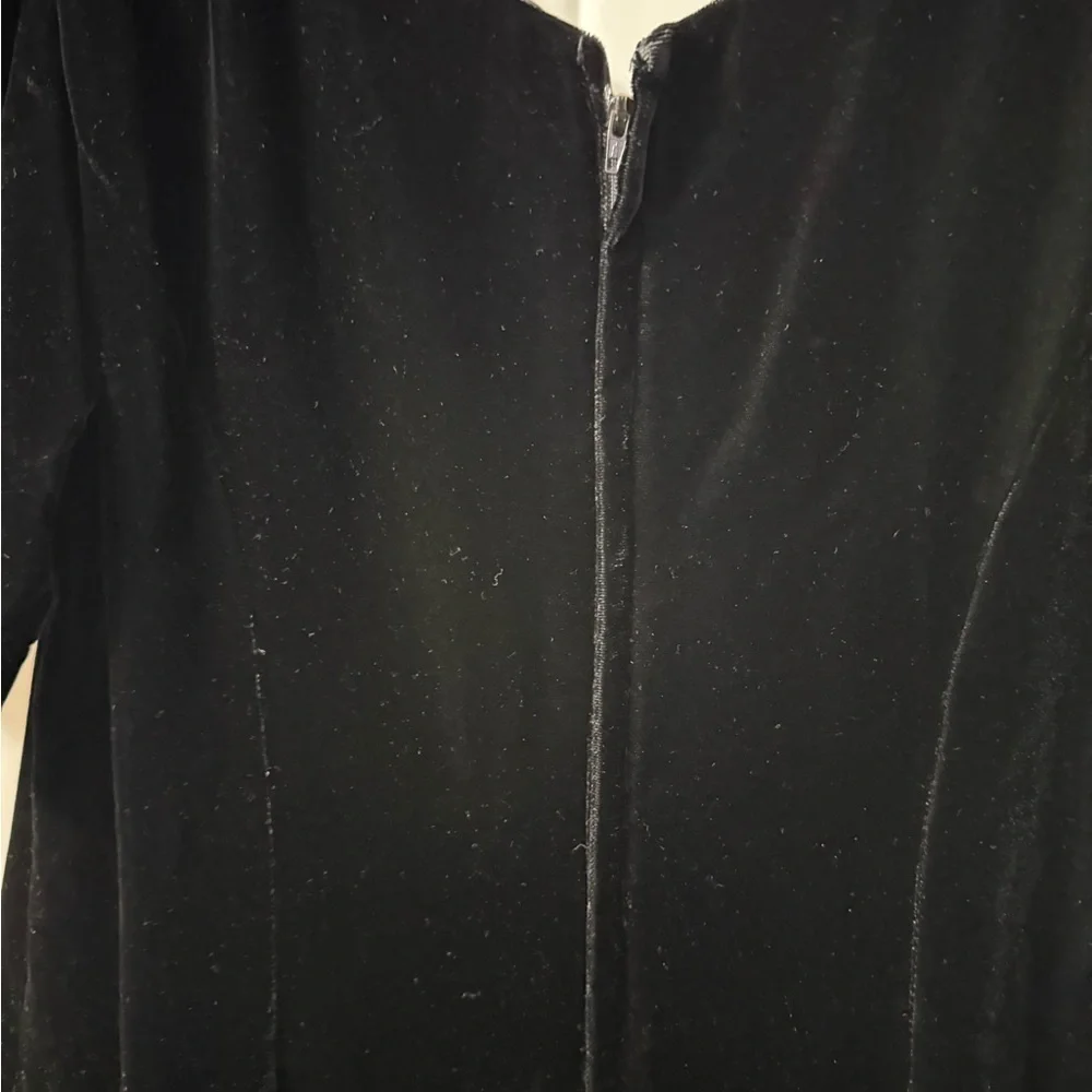 Vintage Lanz 1980 Black Velvet Dress